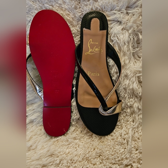 Christian Louboutin Patent Lame Carbaret Minimeyer Flats